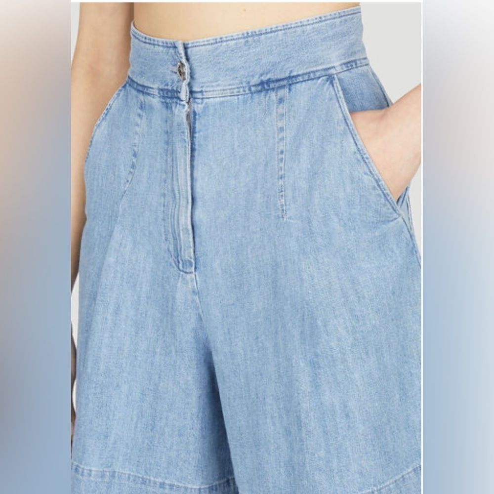 A.P.C Dayana 100% Cotton High Waisted Denim Short Washed Indigo Women's 36/4 NWT - Picture 12 of 13